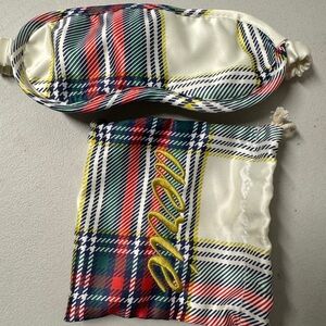 Aerie Plaid Sleep Mask and Pouch Set - Multicolor